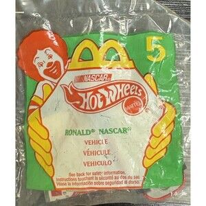 McDonalds Hot Wheels Ronald NASCAR 94 Vehicle #5 Happy Meal Toy 1998 Sealed Pack